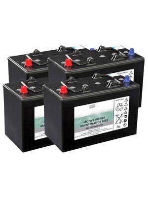 4x Gel-Batterien à 4 x 6 V / 180 Ah, (inkl. Verbindungskabel) | © cleanfix